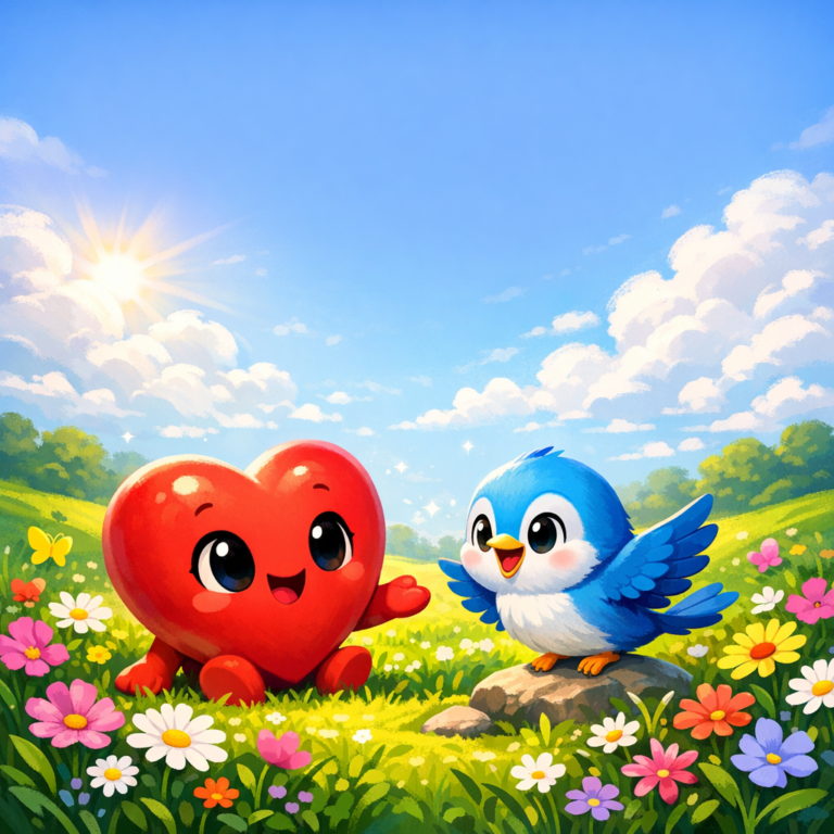 The Little Heart and the Friendly Bird