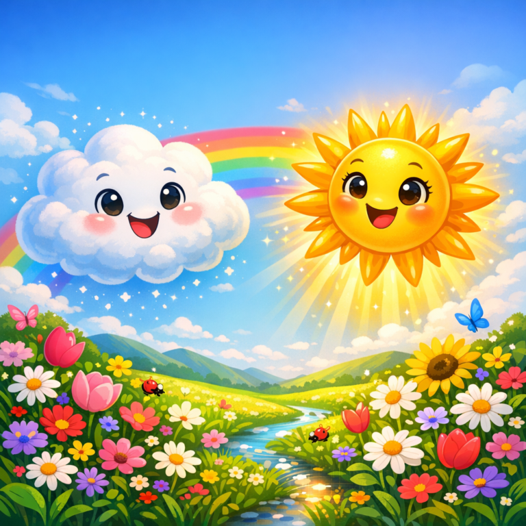 The Little Cloud and the Blooming Meadows